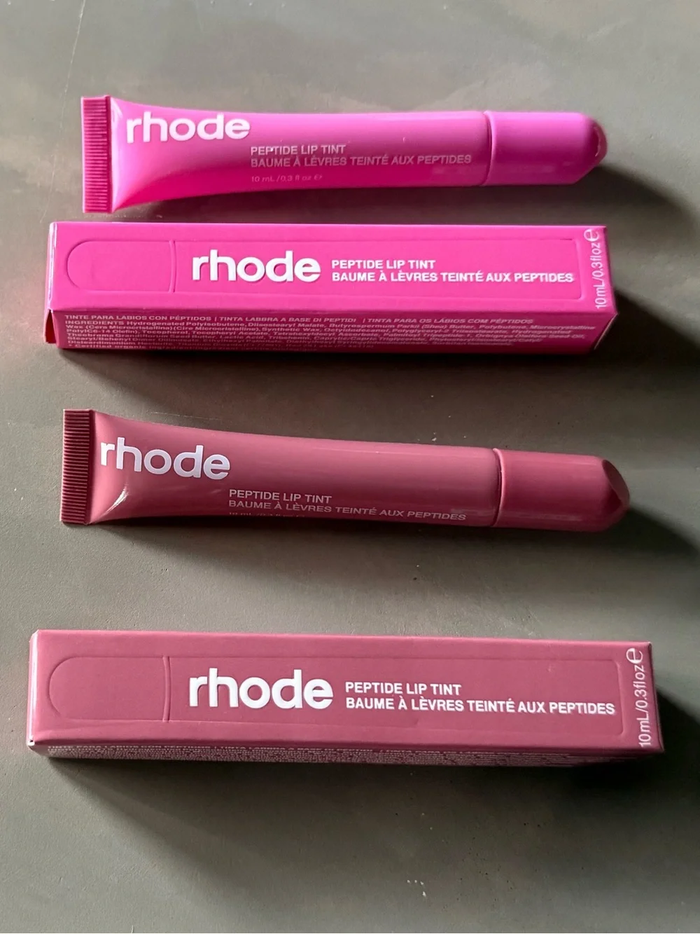rhode skin Peptide Lip Tint Set - Shortcake + Salty Tan